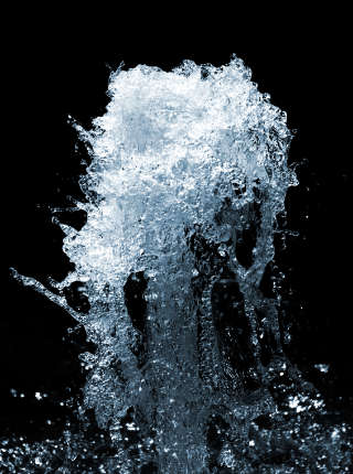 Water surging up